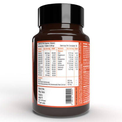 hk vitals Fish Oil and Multivitamin (30 Tablets Each) Combo Pack | 1000mg Omega 3 with 180mg EPA & 120mg DHA | Enhances Energy, Immunity & Joints Health