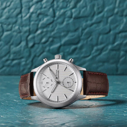 Titan Sapphire Multifunction Quartz Analog with Day and Date White Dial- image 4