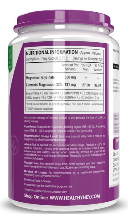 HealthyHey Nutrition Vitamin B-complex 60 capsules & Magnesium Glycinate 120 capsules