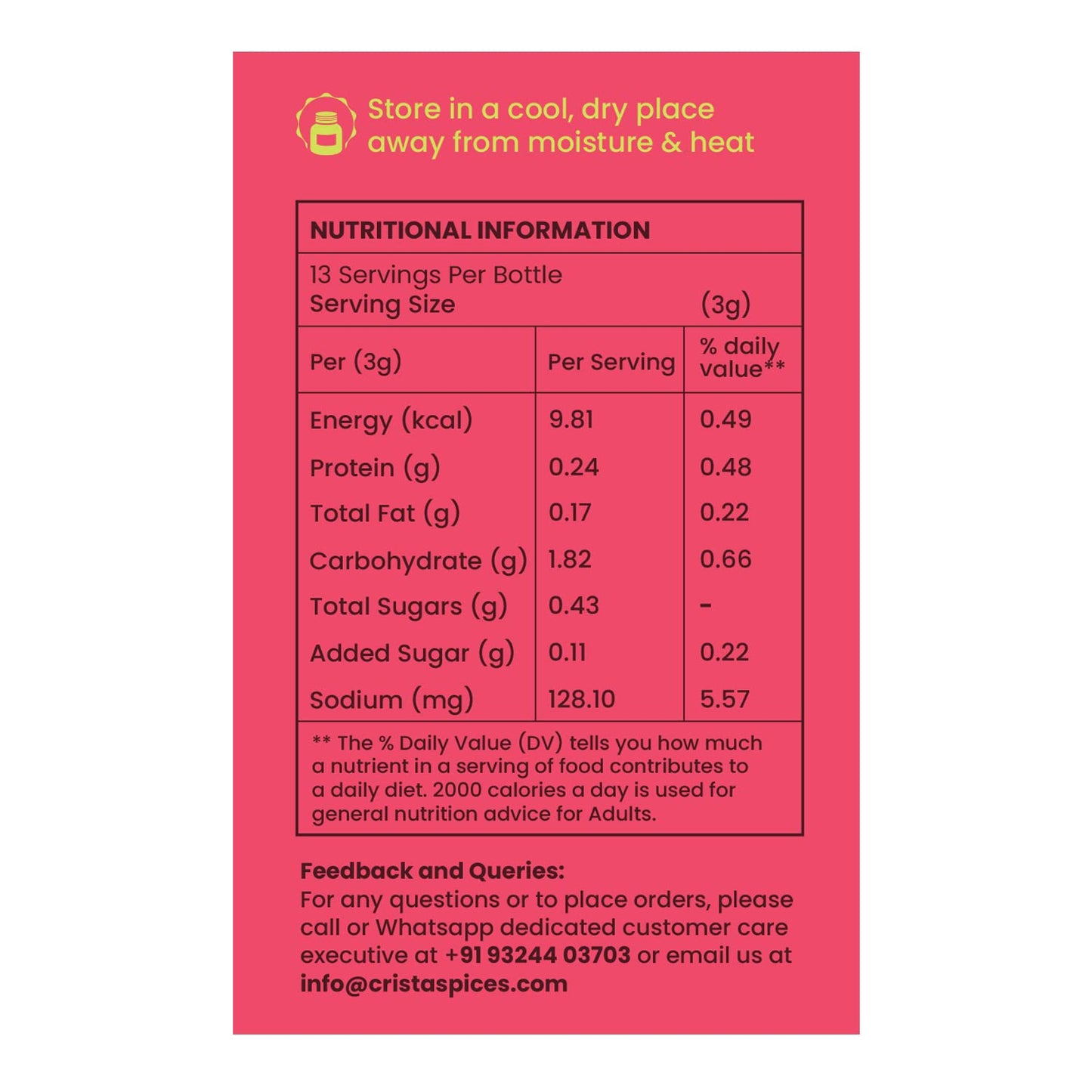 CRISTA 45 gms Southern Cajun Seasoning for Fries, Popcorn & Appetizers | Mixed Spices Blend | Vegan | Zero added Colours, Fillers, Additives & Preservatives