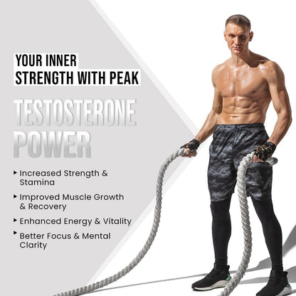 CUREFOREVER Testosterone Supplement for Men with Korean Ginseng & Grape Seed – Boost Strength & Stamina | 120 Veg Capsules | Herbal Performance Booster with Green Tea for Energy & Wellness