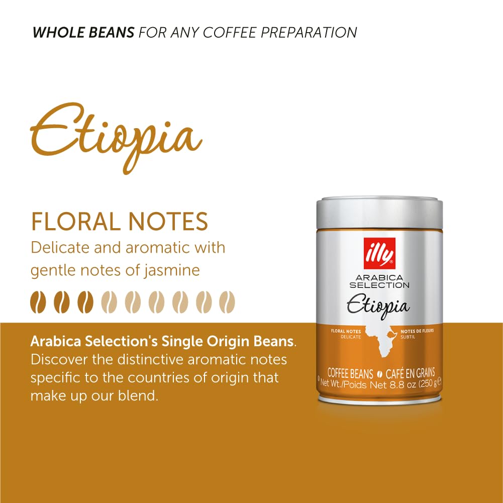 Illy Etiopia Arabica Coffee Beans, 250g