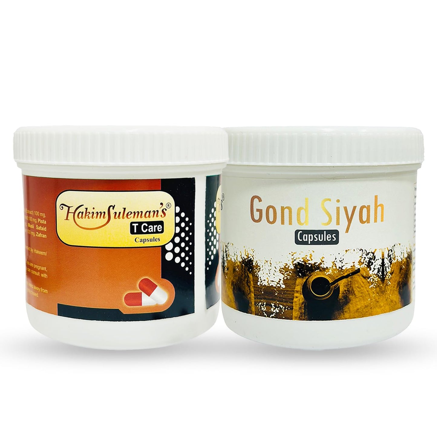 Hakim Suleman's T Care Capsule and Gond Siyah Capsule Combo Pack | Daily Wellness Duo | Herbal Care Value Combo