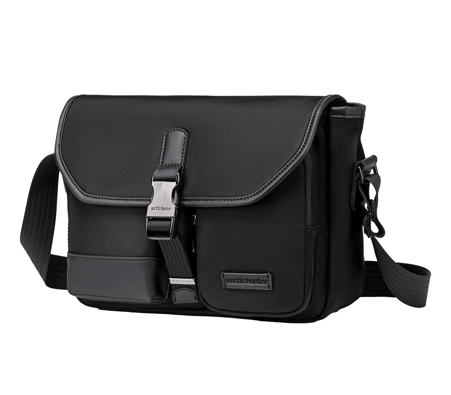 Arctic Hunter Nylon Sling Bag for Men 11" iPad Anti-Theft Stylish Side Messenger Bag Multiple Compartments Crossbody Shoulder Bag Water-repellent for Casual Daily Travel (Black)
