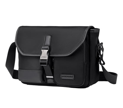Arctic Hunter Nylon Sling Bag for Men 11" iPad Anti-Theft Stylish Side Messenger Bag Multiple Compartments Crossbody Shoulder Bag Water-repellent for Casual Daily Travel (Black)