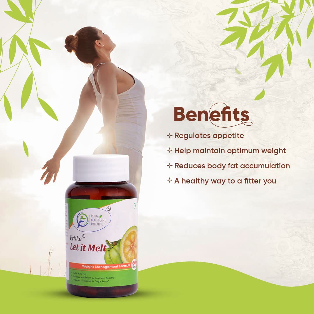 FYTIKA Combo Pack For Weight Management | Let It Melt Weight Management Tablets (60 Tablets) + Omega 1000 Omega 3 Fatty Acid Capsules(60 Capsules)