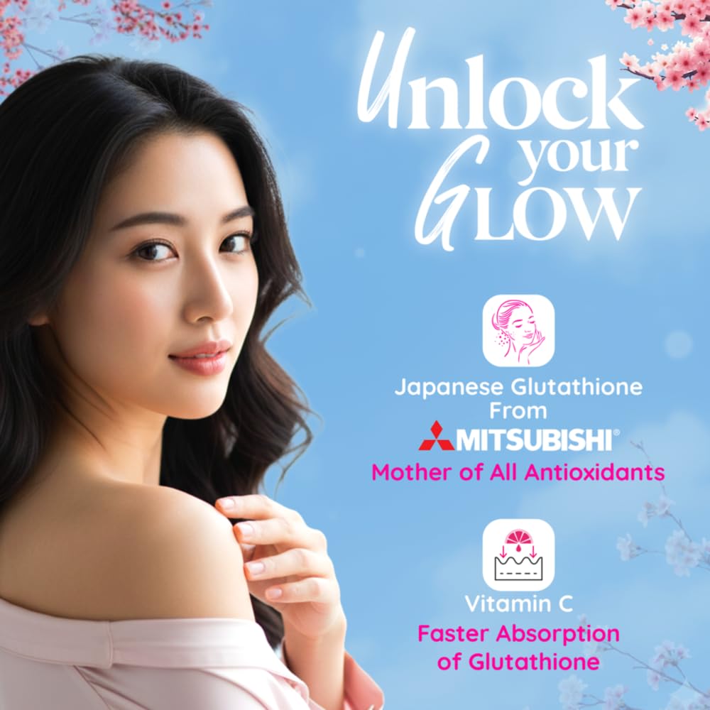 Chicnutrix Glow Glutathione Effervescent Tablets with Vitamin C |Japanese Glutathione 500mg For Radiant, Even-Toned and Glowing Skin | Sugar-Free| Strawberry Lemon Flavour | 10 Tablets