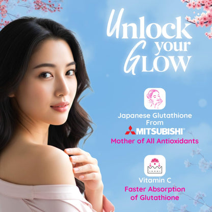 Chicnutrix Glow Glutathione Effervescent Tablets with Vitamin C |Japanese Glutathione 500mg For Radiant, Even-Toned and Glowing Skin | Sugar-Free| Strawberry Lemon Flavour | 10 Tablets