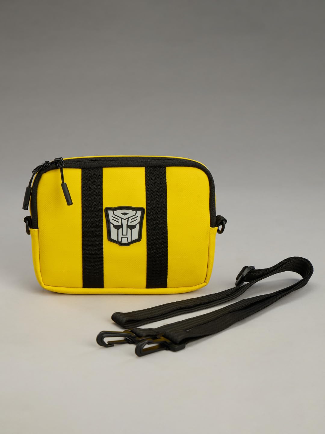 The Souled Store Bumblebee: Tactical Autobot Backpacks | Premium Padded Laptop Bag with Multi-Utility Pockets | Transformers Edition Unisex Travel Rucksack for Men & Women – Stealth Yellow & Black