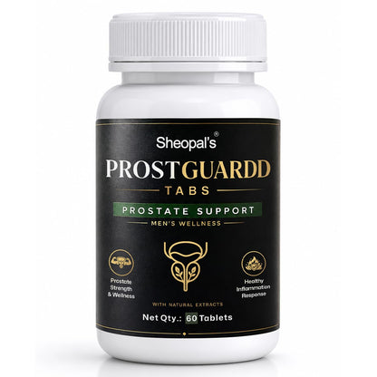 Sheopals Prostguardd Support Tablets for Men | Ayurvedic Urinary Wellness Supplement with Shilajit, Punarnava, Gokshura & Varuna | Men’s Health Support | 60 Tabs