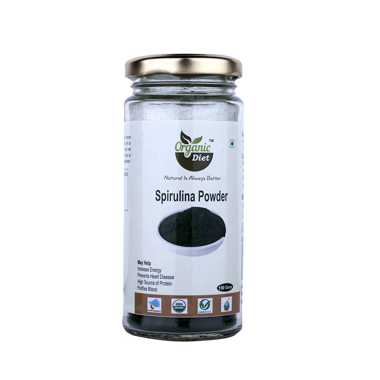 Organic Diet Fresh & Pure Organic Spirulina Powder – 150g