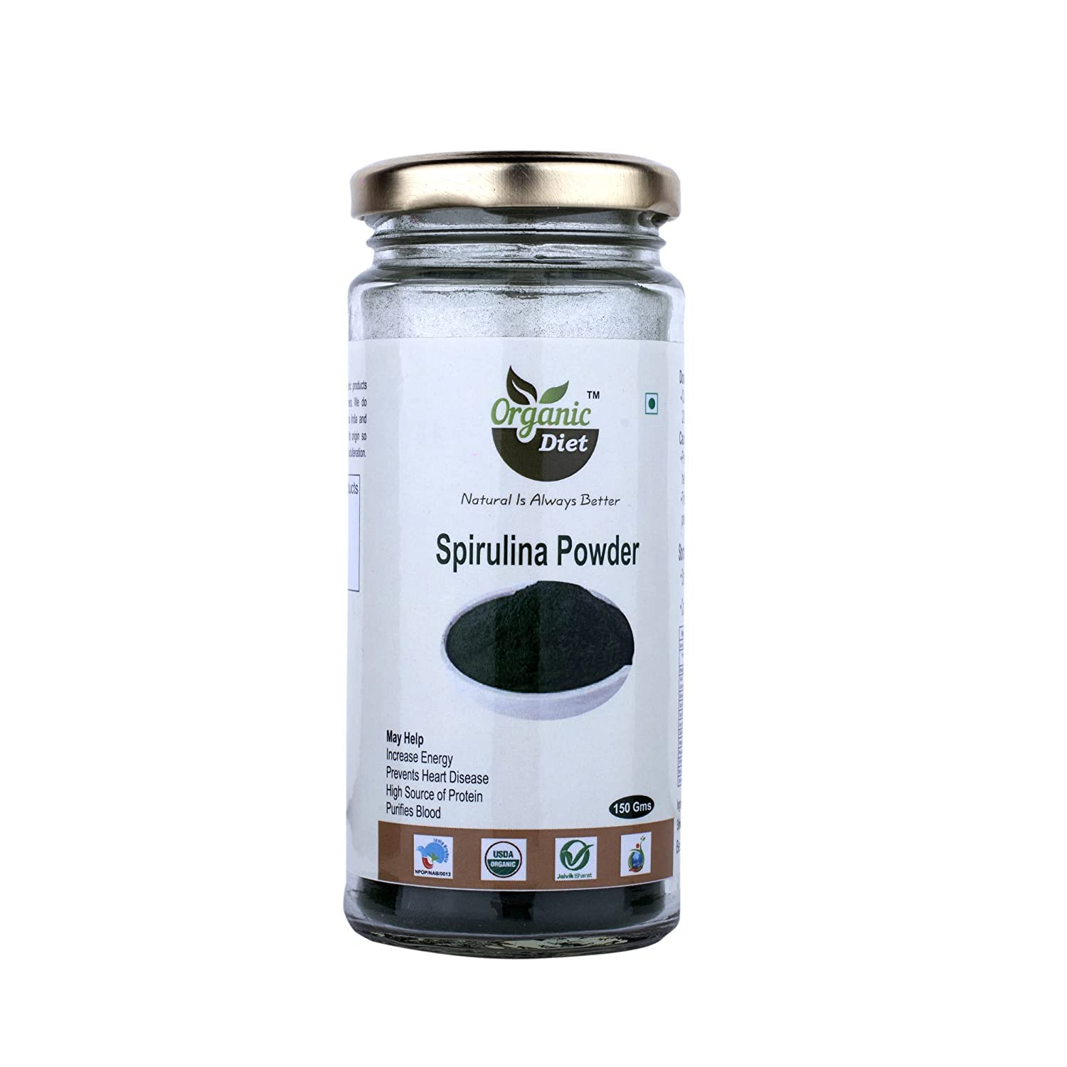 Organic Diet Fresh & Pure Organic Spirulina Powder – 150g