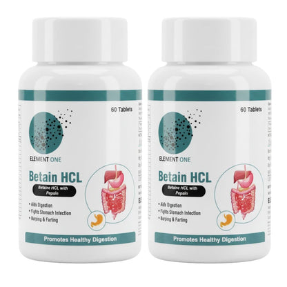 Betaine HCL with Pepsin – Supports Nutrient Absorption, Healthy Stomach Acid Levels & Digestive Enzyme Function – Helps Indigestion, Bloating & Gut Health Veg Tablets (120)