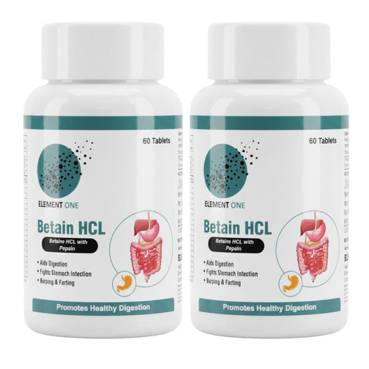 Betaine HCL with Pepsin – Supports Nutrient Absorption, Healthy Stomach Acid Levels & Digestive Enzyme Function – Helps Indigestion, Bloating & Gut Health Veg Tablets (120)