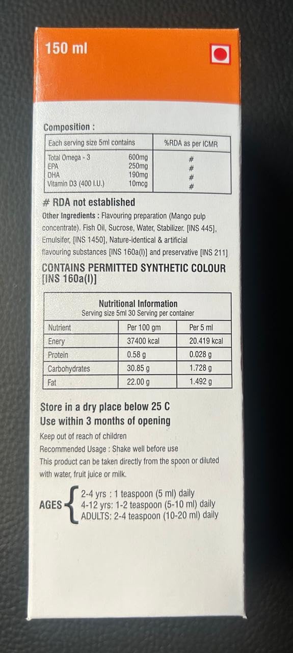 NovaSharp High Strength Omega-3 Fatty Acid Emulsion, 150 ml