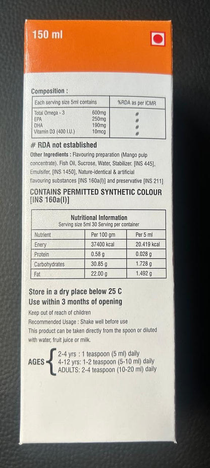 NovaSharp High Strength Omega-3 Fatty Acid Emulsion, 150 ml