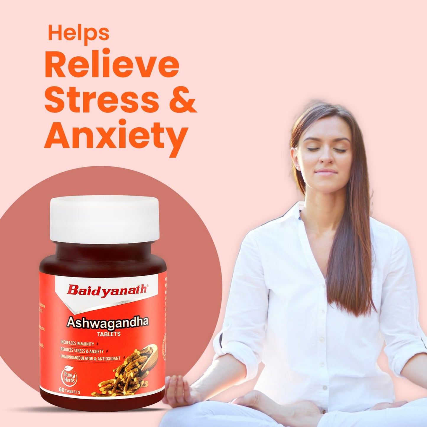 Baidyanath Ashwagandha 60 Tablets for General Wellness | Helps Release- image 7