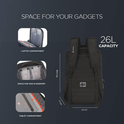 CARLTON Laptop Backpack 26L With Organized Interiors, RFID Protected Po- image 6