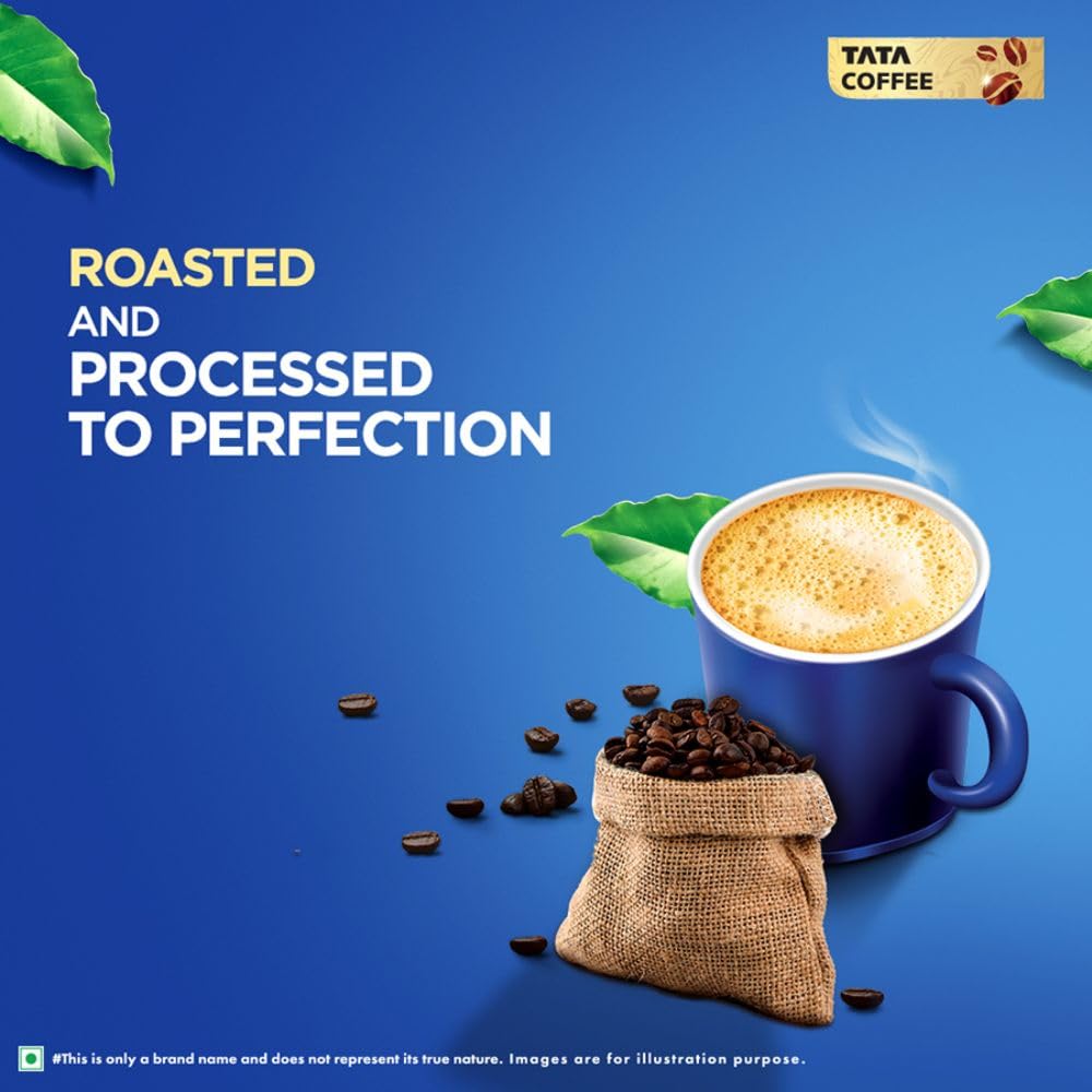 Tata Classic Instant Coffee, 200g Pouch, Chicory Mix With Strong Taste & Rich Aroma, With Flavour Locked Decoction Crystals