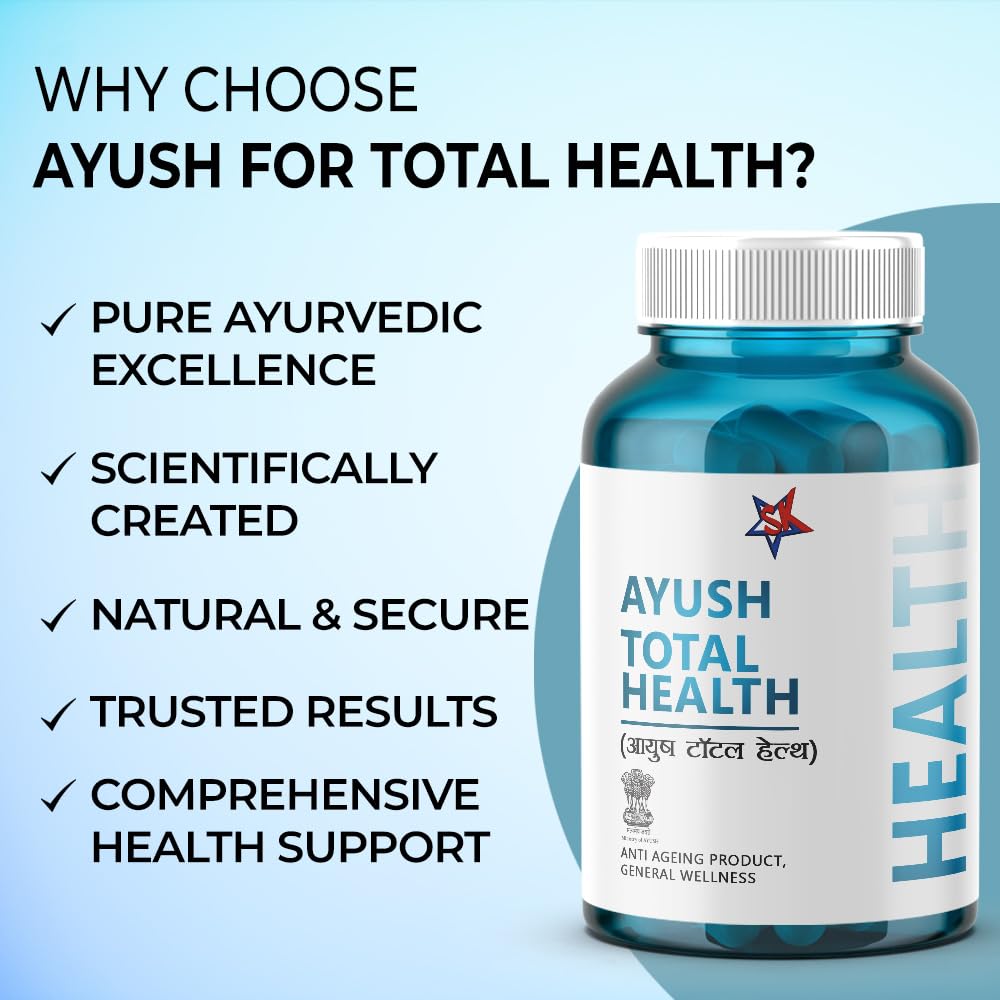 8848 Ayush Total Health Anti Ageing Capsules | Made of Pure Herbs | 60 Capsules
