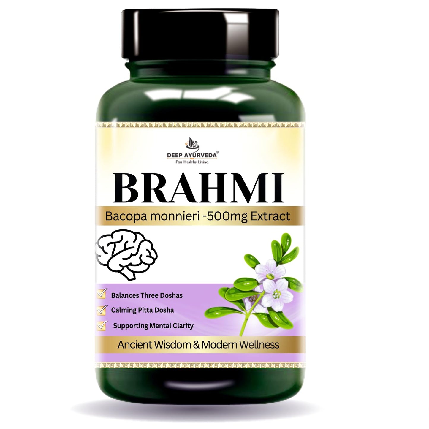 Deep Ayurveda Brahmi Vegan Capsules