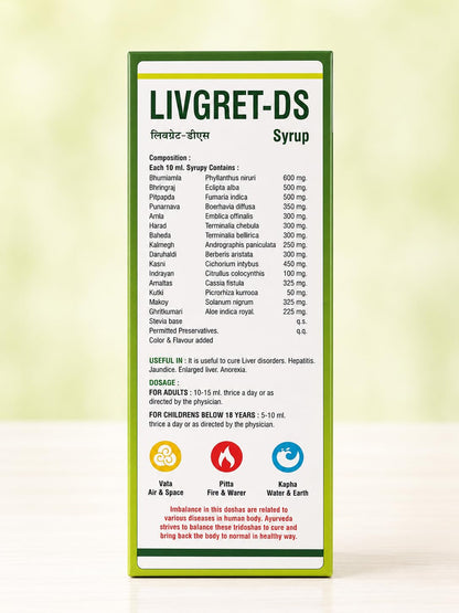 Livgret-DS Syrup | A Complete Herbal Liver Care | Sugar Free