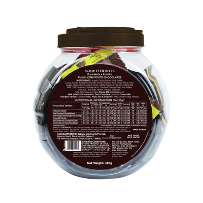 Schmitten Home Bites Assorted Dark and Milk Chocolates Minis, 480g Jar, Premium Selection