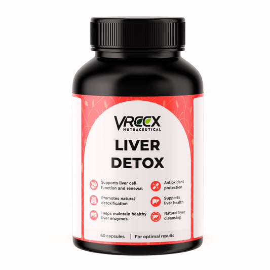 VREEX Liver detox contains Milk Thistle with Dandelion, Kutki, Bhumi Amla & L-Glutathione | Natural Liver Support & Detox Supplement | Herbal Antioxidant Support – 60 Capsules