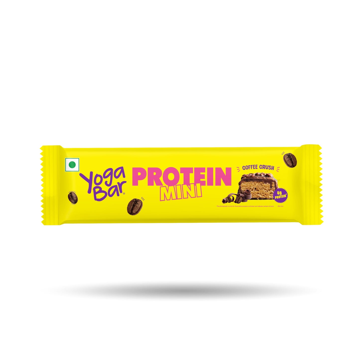 Yogabar Protein Minis, 4g Protein Bar (24 Bars, Coffee Crush) | Dark Chocolate Bar with no Trans Fat | Healthy Snacks for Kids & Adults | Goodness of Peanuts | Rich in Protein & Fiber