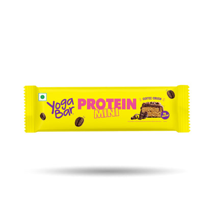 Yogabar Protein Minis, 4g Protein Bar (24 Bars, Coffee Crush) | Dark Chocolate Bar with no Trans Fat | Healthy Snacks for Kids & Adults | Goodness of Peanuts | Rich in Protein & Fiber