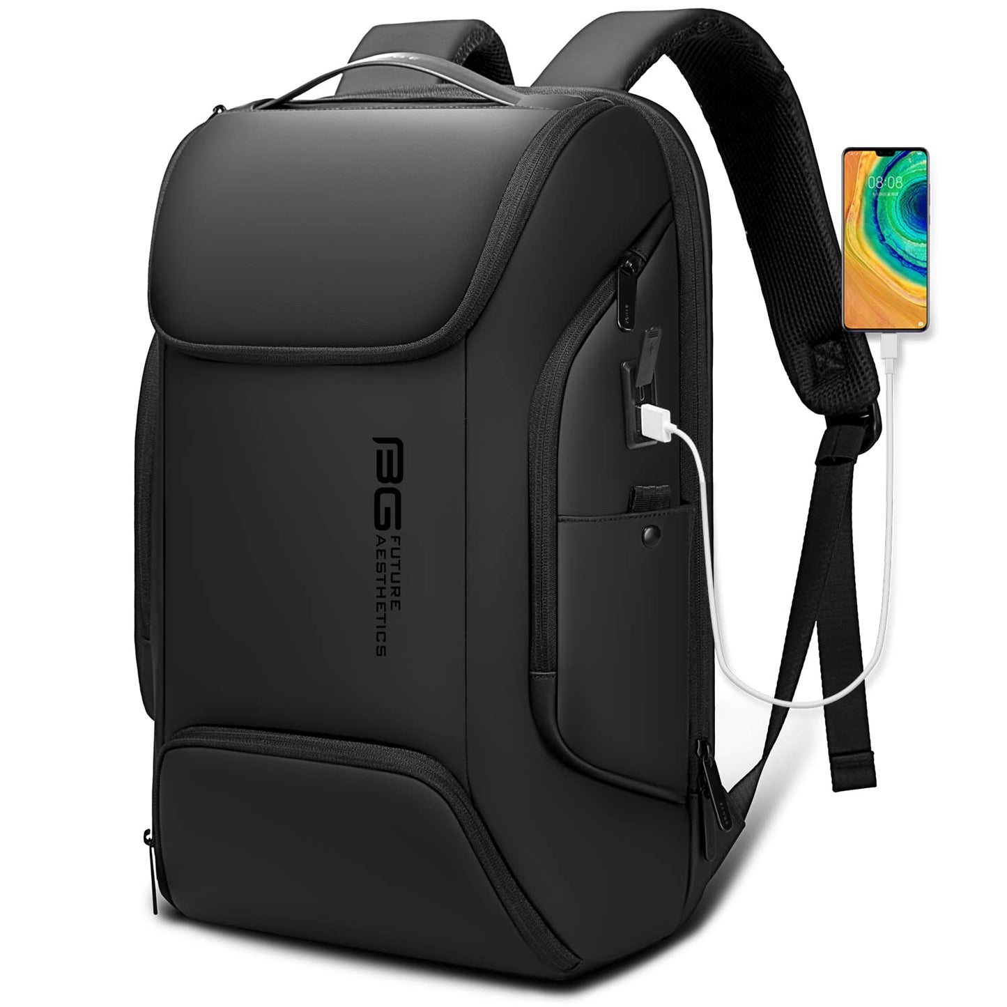 BANGE Business Laptop Smart backpack Can Hold 15.6 Inch Laptop Commute Backpack Carry on bag for men and women, Black, Large, Laptop Backpack
