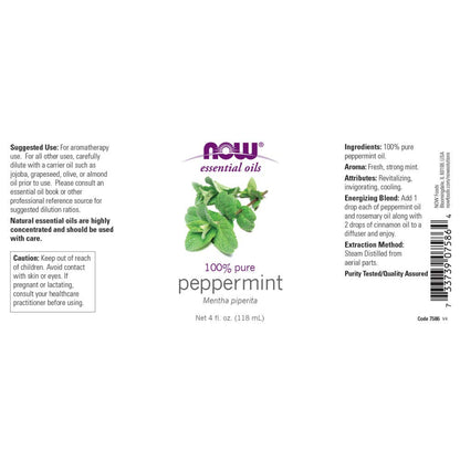 NOW Foods Essential Oils Peppermint -- 4 fl oz (118 ml)- image 7