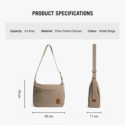 DailyObjects Khaki Beige March Crossbody Sling Bag for women Large