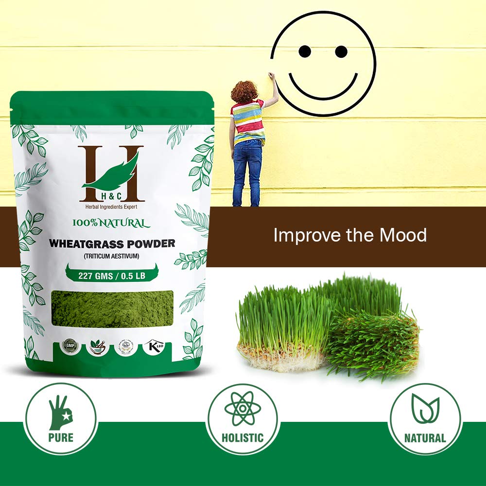 H&C Herbal Ingredients Expert Natural Wheat grass Powder | Ayurvedic Nu- image 3
