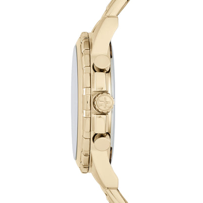 Fossil Men Stainless Steel Dean Analog Off-White Dial Watch-Fs4867, Band Color-Gold