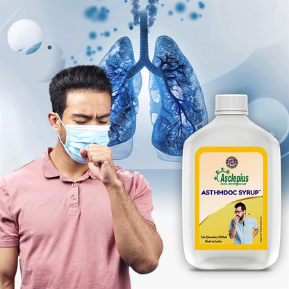 Kirti Health Care Asthmdoc Syrup Ayurvedic Herbal Liquid Formula and Botanical Dietary Supplement for Seasonal Wellness Management, 500ml