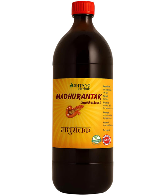Ashtang Madhurantak Ayurvedic Liquid Extract for Diabetes Care | 1L Herbal Juice with 16 Powerful Herbs | Blood Sugar Control Juice, Boost Immunity & Energy Naturally