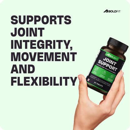 Boldfit Joint Support Tablets | Glucosamine Chondroitin MSM with Turmeric & Boswellia | Knee & Joint Pain Support Supplement | Cartilage, Bone & Mobility Health | 60 Tablets