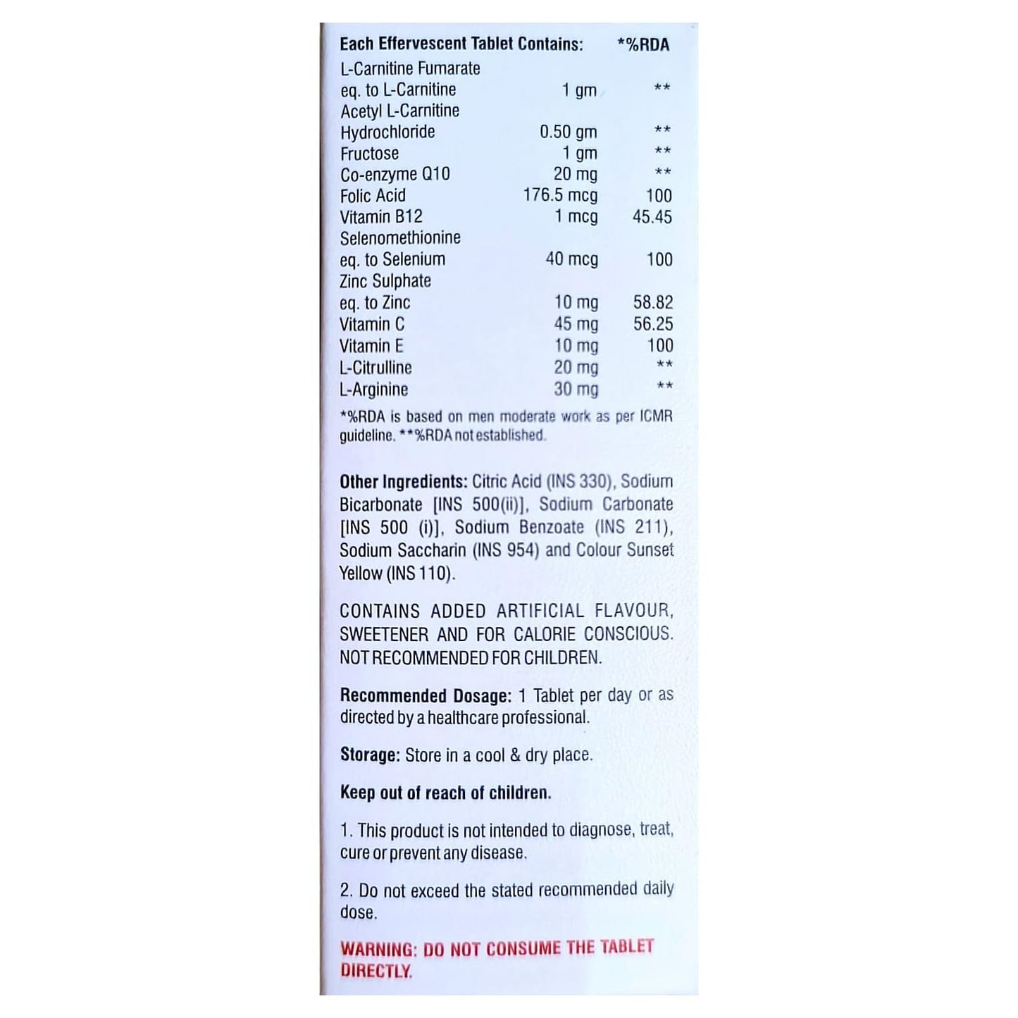 Ostisterone: Wellness Product for Male | Orange Flavour | Multivitamins and mineral | 10 Tablets