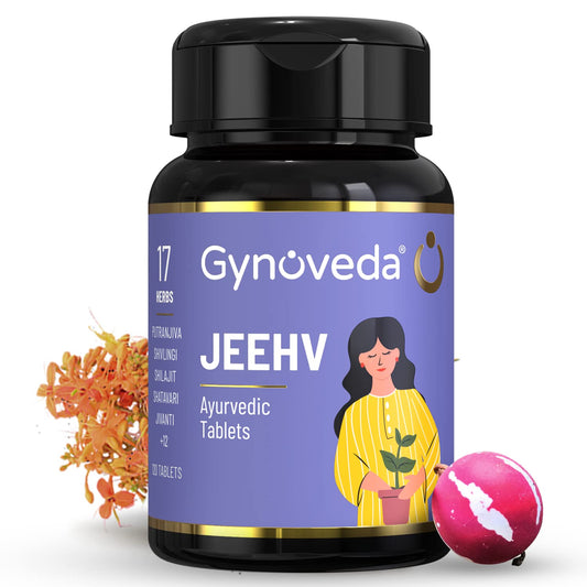 Gynoveda Jeehv with Putrajeevak Beej and Shivlingi Beej Ayurvedic Tablet - 1 Mon