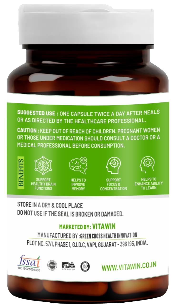 VitaWin Ginkgo Biloba For Brain Tonic, Herbal Nutrition Supplement, Nat- image 6