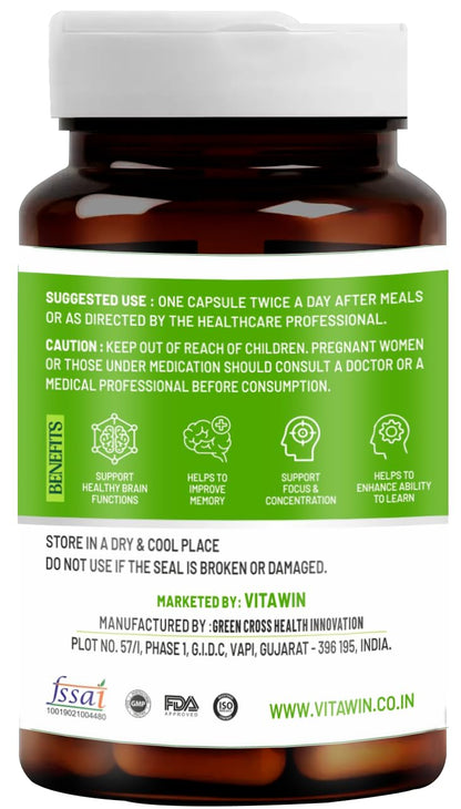 VitaWin Ginkgo Biloba For Brain Tonic, Herbal Nutrition Supplement, Nat- image 6