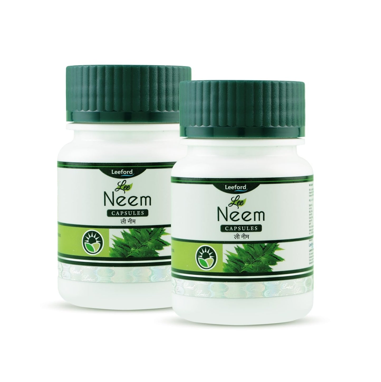Lee Neem Capsules | Pure Neem Extract Supplement | Natural Protection Against Allergies & Infections | Promotes Clear Skin & Healthy Hair | 60 Capsules (Pack of 2)