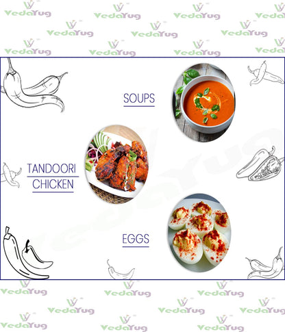 VY VedaYug Red Sweet Paprika Powder 100g | 100% Pure Non-Smoked Paprika | Mild Chilli Powder for Cooking, Pizza, Pasta & Seasoning | No Preservatives