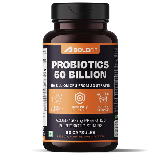 Boldfit Probiotics Supplement For Women and Men 50 Billion CFU, 16 Strains with