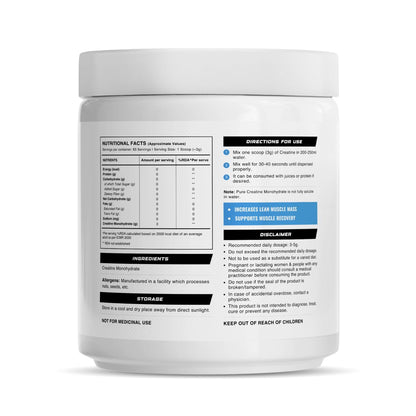 Wellcore - Pure Micronised Creatine Monohydrate Powder | Unflavoured (250G, 83 Servings) | Rapid Absorption | Enhanced Muscle Strength & Power | Fast Recovery | Increased Muscle Mass