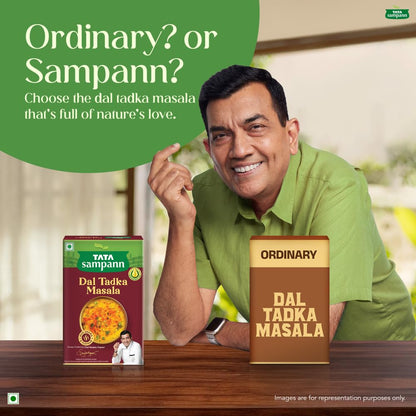 Tata Sampann Dal Tadka Masala with Natural Oils, 100g, Dal Tadka Masala Powder, Crafted by Chef Sanjeev Kapoor, With Chef’s Exclusive Tip, Rich Aroma & Flavour