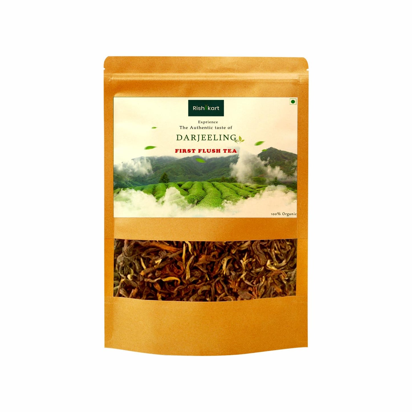 Rishi Kart Pure Darjeeling First Flush Whole Leaf Black Tea 100g Premium Tea