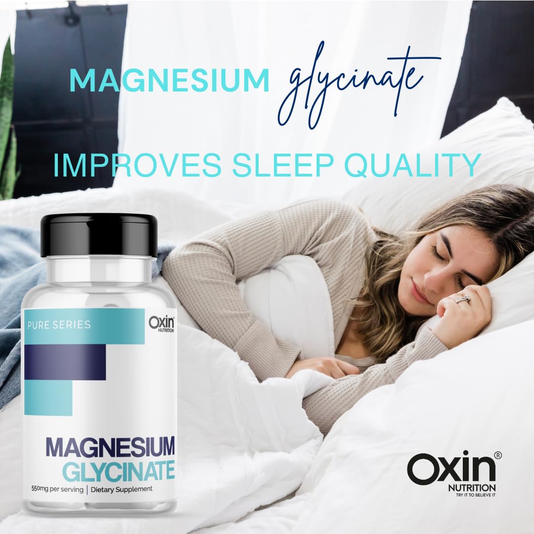 Oxin Nutrition Magnesium Glycinate High Absorption - 120 Vegetable Capsules