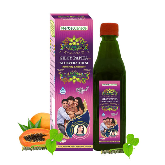 Herbal Canada Giloy Papita Ras | Naturally Boost Your Immunity | detoxifier | 100% Natural (1L)